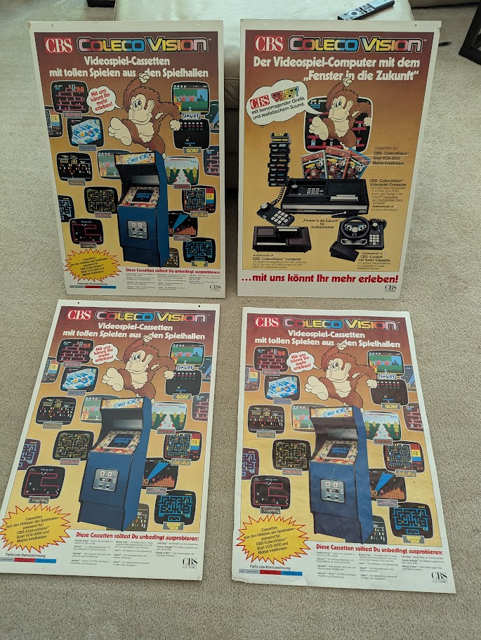 CBS ColecoVision Double-sided Hardmount Advertisements and Poster